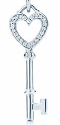 Llave corazón pavé Tiffany Keys plata 925