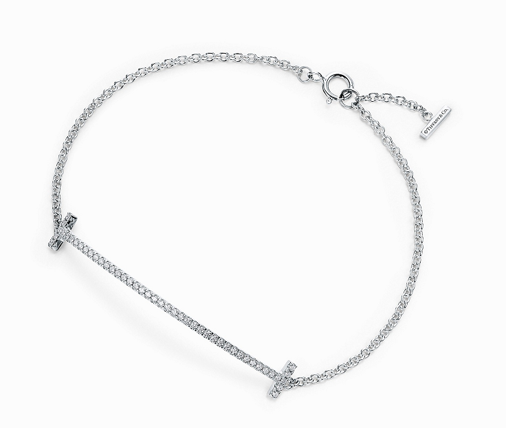 [H0006-2] Brazalete Tiffany T Smile Pavé Barra Larga Plata 925