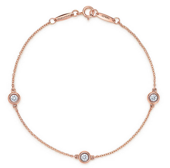 Brazalete Tiffany Elsa Peretti Tres Piedras Oro Rosa