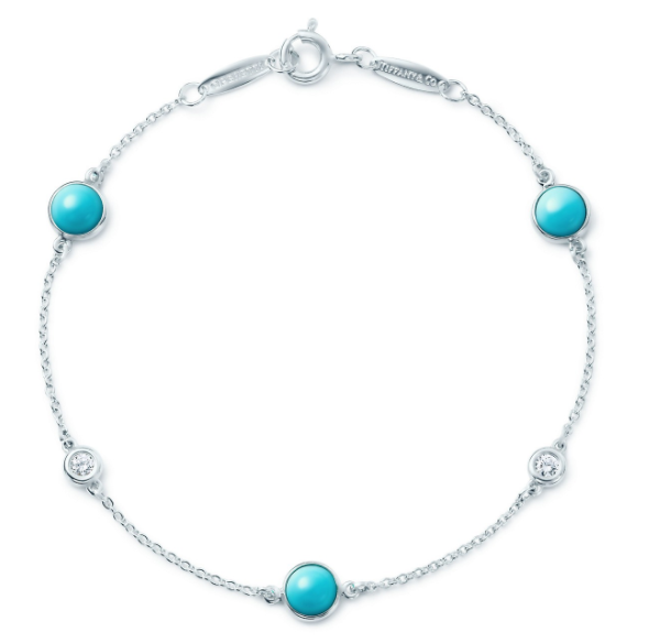 [TIFB127] Brazalete Elsa Peretti Turquesa por Metro Plata
