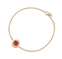[H0137-1] Brazalete Tiffany T Círculo Cornalina y Pavé