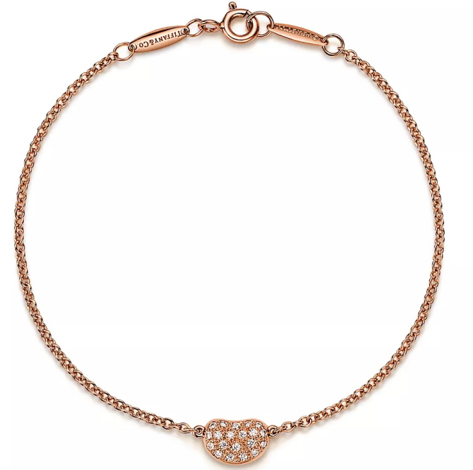 [H0196-2] Pulsera Elsa Peretti corazón pavé oro rosa