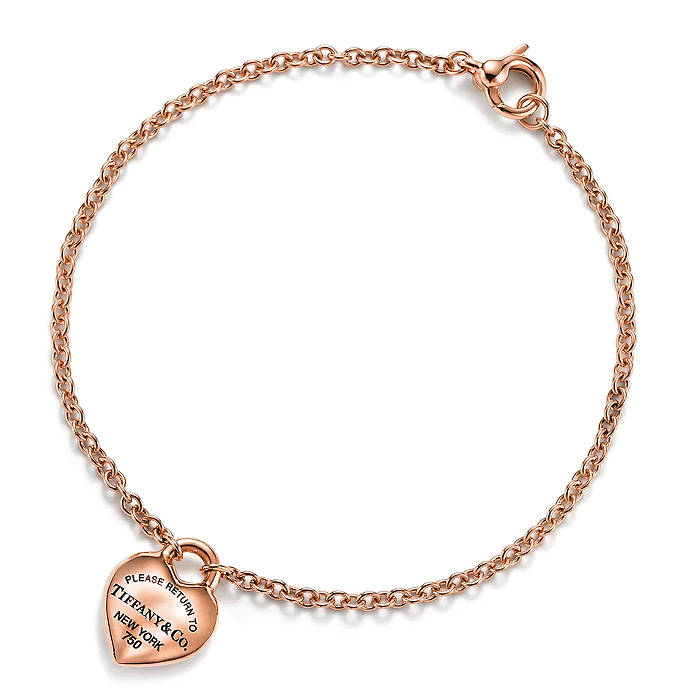 Pulsera Return to Tiffany mini corazón oro rosa