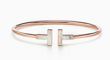[TIFB087] Brazalete Tiffany T Wire oro rosa nácar