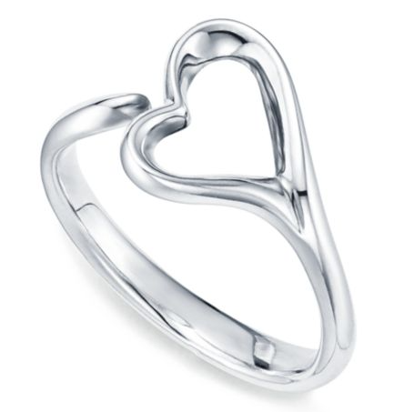 [TJZ-115] Anillo Tiffany Elsa Peretti Open Heart Plata