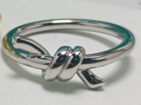[TJZ-91] Anillo Tiffany Knot Nudo Liso Plata