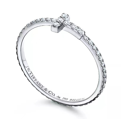 [TJZ-98] Anillo Tiffany T Pavé Plata 925