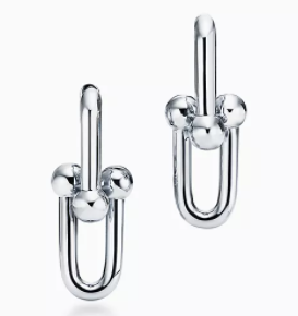 [E0154-2] Aretes HardWear Eslabón Liso Plata 925