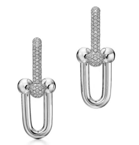 [E0153-2] Aretes HardWear Eslabón Pavé Plata 925