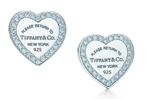 [T-E106] Aretes Tiffany Corazón Return to Tiffany Pavé