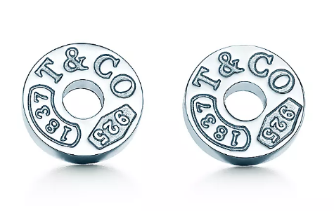 Aretes Tiffany Medallón Calado 1837 Plata