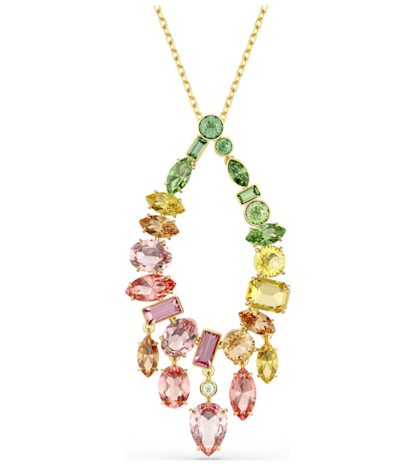 Collar Swarovski Gema Cascada Multicolor