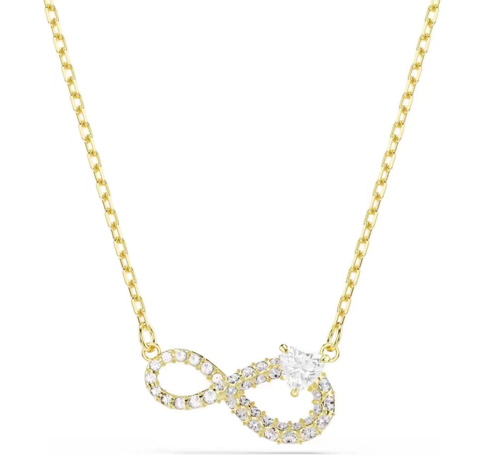 Collar Swarovski Hyperbola Infinito y Corazón