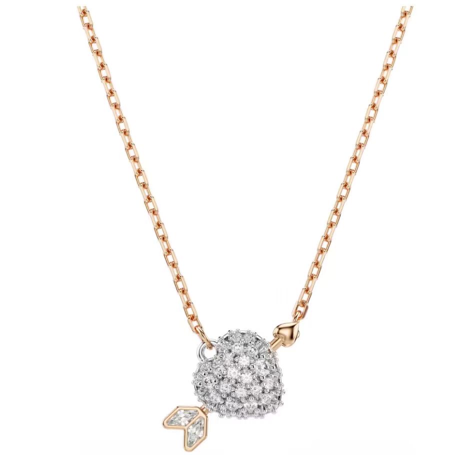 Collar Swarovski Corazón Pavé Oro Rosa
