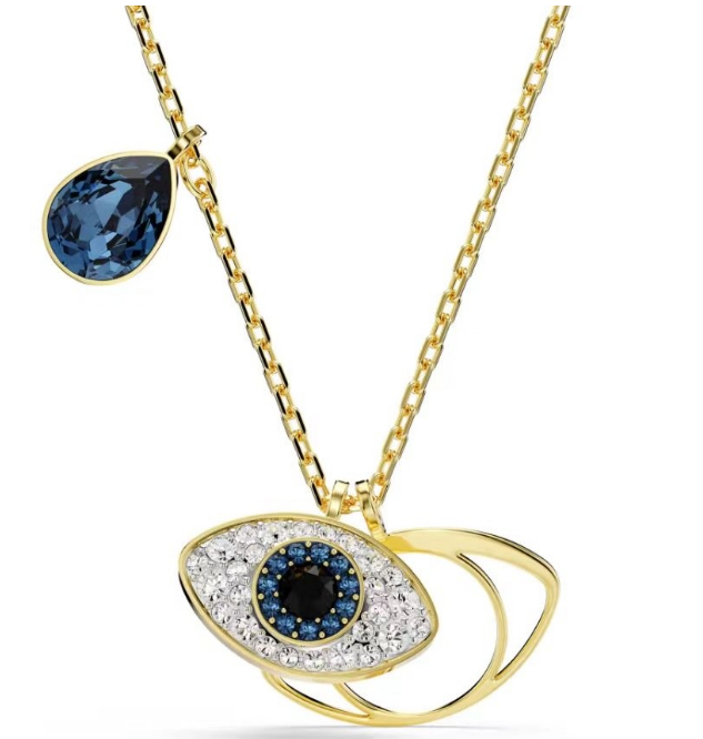 [X001-3] Collar Swarovski Symbolica Ojo Protector Dorado