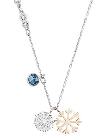 Collar Swarovski Copo de Nieve Bicolor Azul
