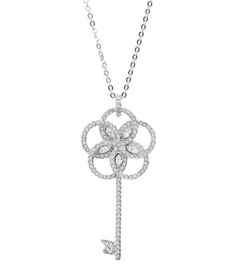 Collar Swarovski Llave Flor de Pavé