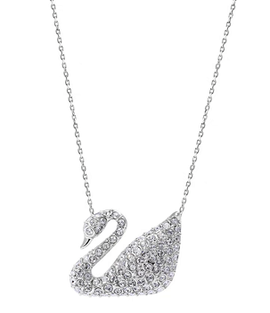 Collar Swarovski Cisne Pavé Rodio