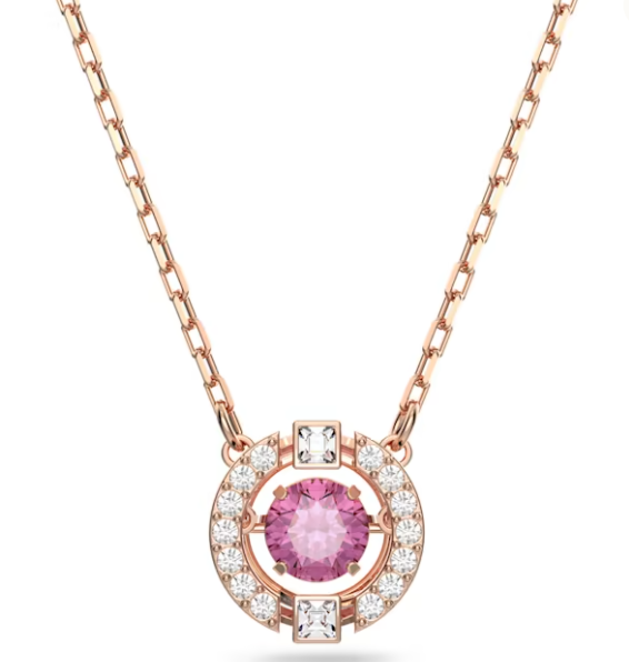 Collar Swarovski Sparkling Dance Redondo Cristal Rosa