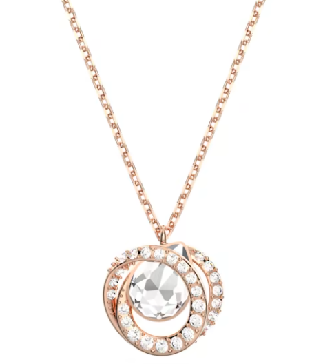 Collar Swarovski Nudo Pavé Oro Rosa