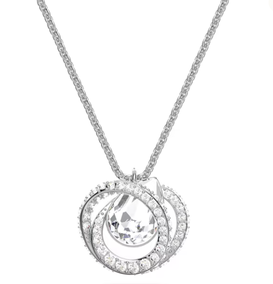 Collar Swarovski Espiral Pavé Cristal Blanco