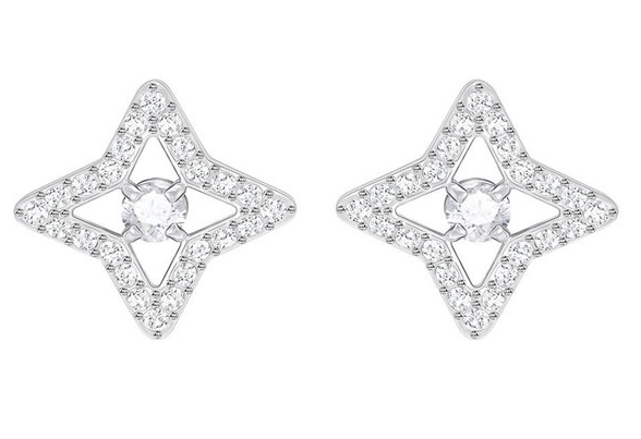 Collar Swarovski Estrella Cuatro Puntas Pavé Dúo Brillante