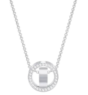 Collar Swarovski Aro Pavé Carrete Rodio