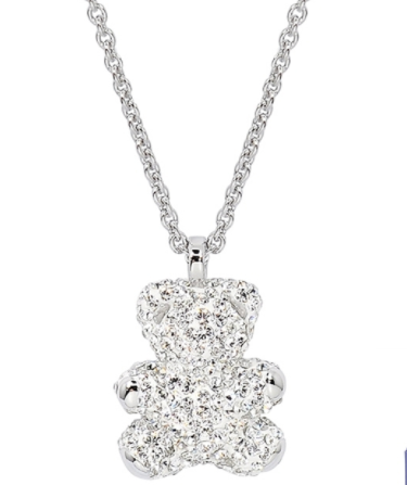 Collar Swarovski Osito Pavé Blanco Rodio