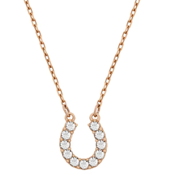 Collar Swarovski Herradura Pavé Oro Rosa