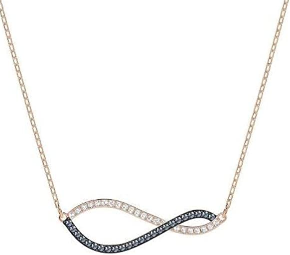 Collar Swarovski Hyperbola Infinito Bicolor Oro Rosa