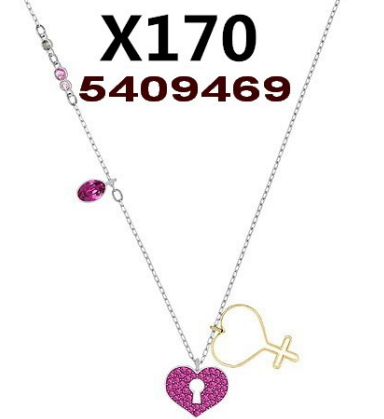 Collar Swarovski Corazón Candado y Símbolo Femenino