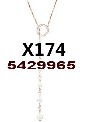 Collar Swarovski Círculo Pavé Lazo Perlas Colgantes