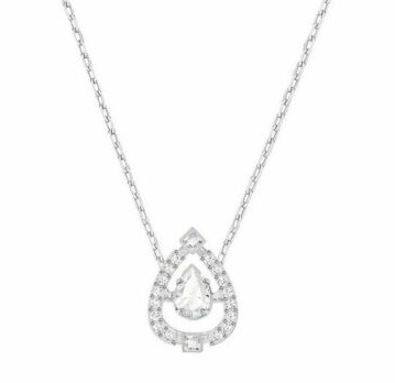 Collar Swarovski Sparkling Dance Gota Cristal Blanco Rodio