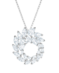 Collar Swarovski Corona Cristales Marquise Rodio