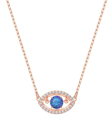 [X209] Collar Ojo Protector Symbolica Azul Oro Rosa