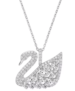 Collar Swarovski Cisne Ala Marquesa Pavé Rodio