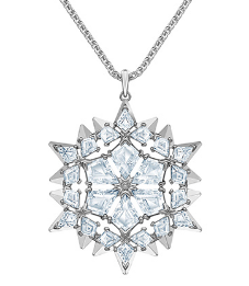 Collar Swarovski Copo de Nieve Grande Facetado Rodio