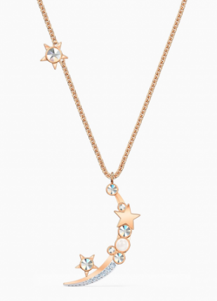 Collar Swarovski Estrella Fugaz Luna y Perlas