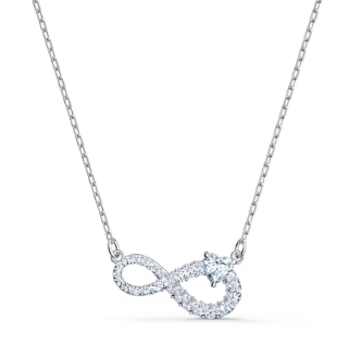 Collar Swarovski Hyperbola Infinito Pavé y Solitario
