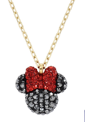 Collar Swarovski Minnie Mouse Lazo Rojo Pavé