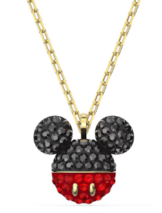 Collar Swarovski Mickey Mouse Pavé Negro y Rojo