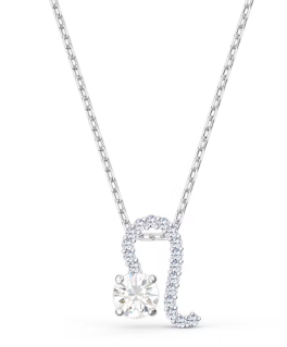 Collar Swarovski Zodiaco Leo Piedra Redonda y Cola Pavé