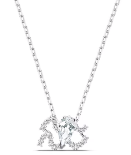 Collar Swarovski Zodiaco Acuario Ondas de Cristal