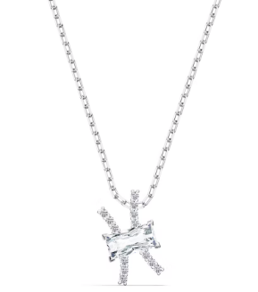 Collar Zodiaco Piscis Cristal Baguette y Cola Pavé