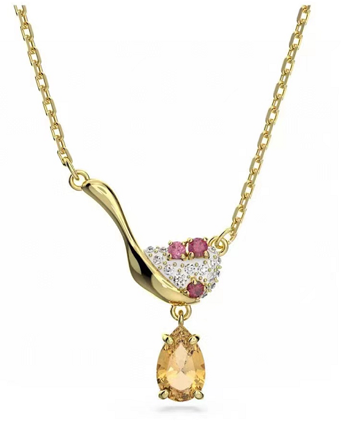 Collar Swarovski Gota Champán Pavé Bicolor