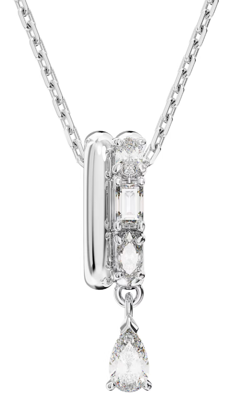 Collar Swarovski Matrix Barra Multi-Corte Rodio