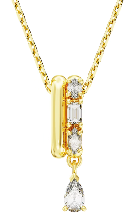 Collar Swarovski Matrix Barra Multi-Corte Oro