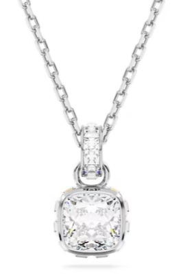 Collar Piedra de Nacimiento Abril Cristal Transparente