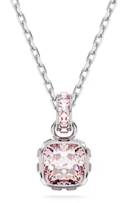 Collar Piedra de Nacimiento Junio Cristal Rosa Claro