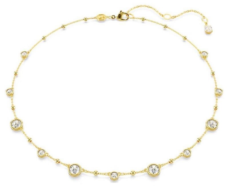 Collar Swarovski Constella Cadena Fina Estaciones Dorado
